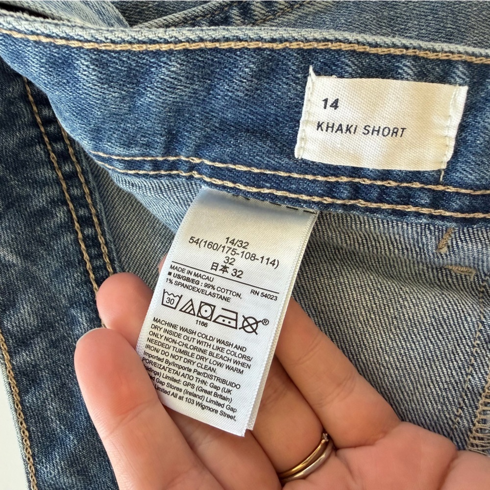 Gap Shorts Womens 14 High Rise Belted Stretch Denim Casual Summer Boho - Picture 3 of 7
